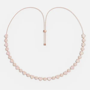 Zestaw biżuterii z różowego złota LOVE SPELL ze zdobieniami w kształcie serca